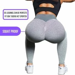 Goedkoop ???? MW® TikTok Legging - Sportlegging Dames High Waist - Legging Dames - Push Up Legging - Lichtgrijs L ???? -XXL Nutrition-winkel 550x545 25