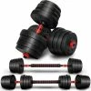 Hete verkoop ???? SOUTHWALL Verstelbare Dumbbell Set Tot 20kg - Professionele 2-in-1 Halterset Gewichten - Gebruiksvriendelijke Fitness Stang - Rood ⌛ -XXL Nutrition-winkel 550x545 7