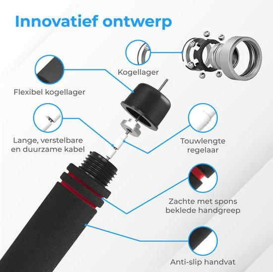 Beste Pirce ???? Nuvance - Professioneel Sport Springtouw - Verstelbaar - Volwassenen En Kinderen - Jump Rope - Speedrope ???? 7 Beste Pirce ???? Nuvance - Professioneel Sport Springtouw - Verstelbaar - Volwassenen En Kinderen - Jump Rope - Speedrope ???? - Afbeelding 5