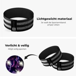 Beste Pirce ✨ Zwart - Sportarmband Reflecterend - Hardloopband Met Verlichting - Hardloop Verlichting Veiligheidsband - JGR Safety Gear ???? -XXL Nutrition-winkel 550x550 1006