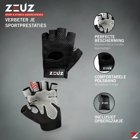 Hete verkoop ???? ZEUZ® Sport & Fitness Handschoenen Dames & Heren – Krachttraining Artikelen – Gym & Crossfit Training – Grijs & Zwart – Gloves Voor Meer Grip En Bescherming Tegen Blaren & Eelt - Maat M ⌛ 4 Hete verkoop ???? ZEUZ® Sport & Fitness Handschoenen Dames & Heren – Krachttraining Artikelen – Gym & Crossfit Training – Grijs & Zwart – Gloves Voor Meer Grip En Bescherming Tegen Blaren & Eelt - Maat M ⌛ - Afbeelding 2