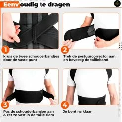 Goedkoopste ???? Luxegoed ®Rug- Schouders & Nek | Postuur Corrector | Rug Corrector | Posture Corrector | Verstelbaar | Unisex | M ⭐ -XXL Nutrition-winkel 550x550 1035