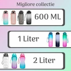 Goedkoopste ???? Migliore Waterfles - Luxe Drinkfles Met Rietje - 2 Liter - Water Bottle - Motivatie Waterfles Met Tijdmarkeringen - Grote - Gallon ???? -XXL Nutrition-winkel 550x550 1051