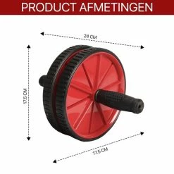 Goedkoop ???? VE Goods Ab Wheel Incl. Kniematje - Dubbel Buikspierwiel - Ab Roller Wheel - Ab Trainer - Trainingswiel - Rood ???? -XXL Nutrition-winkel 550x550 1106
