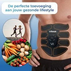 Top 10 ???? Vibeat EMS Buikspieren Trainer Elektrisch - AB Trainer - Afslankband - Spierstimulator - Sixpack Buiktrainer - Buikspiertrainer - USB Oplaadbaar - Incl. 24 Gel Pads - Incl. E-book ✔️ -XXL Nutrition-winkel 550x550 1121