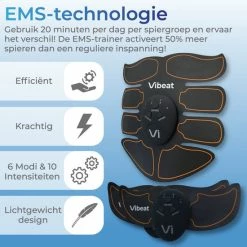 Top 10 ???? Vibeat EMS Buikspieren Trainer Elektrisch - AB Trainer - Afslankband - Spierstimulator - Sixpack Buiktrainer - Buikspiertrainer - USB Oplaadbaar - Incl. 24 Gel Pads - Incl. E-book ✔️ -XXL Nutrition-winkel 550x550 1123