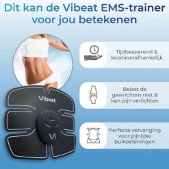 Korting ???? Vibeat EMS Buikspieren Trainer Elektrisch - AB Trainer - Afslankband - Spierstimulator - Sixpack Buiktrainer - Buikspiertrainer - USB Oplaadbaar - Incl. 24 Gel Pads - Incl. E-book ✔️ -XXL Nutrition-winkel 550x550 1153