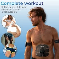 Korting ???? Vibeat EMS Buikspieren Trainer Elektrisch - AB Trainer - Afslankband - Spierstimulator - Sixpack Buiktrainer - Buikspiertrainer - USB Oplaadbaar - Incl. 24 Gel Pads - Incl. E-book ✔️ -XXL Nutrition-winkel 550x550 1157