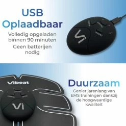 Korting ???? Vibeat EMS Buikspieren Trainer Elektrisch - AB Trainer - Afslankband - Spierstimulator - Sixpack Buiktrainer - Buikspiertrainer - USB Oplaadbaar - Incl. 24 Gel Pads - Incl. E-book ✔️ -XXL Nutrition-winkel 550x550 1164