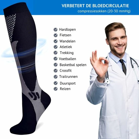 Begroting ???? Kangka Compressiekousen - Compressie Sokken Maat 42 Tot 46 (XXL) ❤️ 6 Begroting ???? Kangka Compressiekousen - Compressie Sokken Maat 42 Tot 46 (XXL) ❤️ - Afbeelding 4