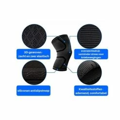 Uitgang ???? WG Commerce ® Compressie Knie Brace - Knie Bandage - Knie Verband - Elastische Bandage - Band - Strap - Sleeve - Kousen - Warmers - Blessures - Sport Ondersteuning - Knee Support - Vrouwen - Mannen - Maat: L - 1 Stuk - Zwart ???? -XXL Nutrition-winkel 550x550 1264