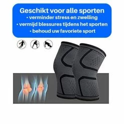 Uitgang ???? WG Commerce ® Compressie Knie Brace - Knie Bandage - Knie Verband - Elastische Bandage - Band - Strap - Sleeve - Kousen - Warmers - Blessures - Sport Ondersteuning - Knee Support - Vrouwen - Mannen - Maat: L - 1 Stuk - Zwart ???? -XXL Nutrition-winkel 550x550 1268
