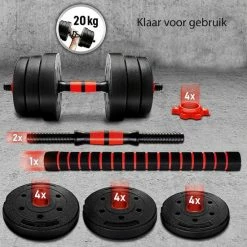 Uitgang ???? SOUTHWALL Dumbell Set Tot 15kg – Halterset – Fitness Gewichten – Verstelbare Gewichten - Halterstang ???? -XXL Nutrition-winkel 550x550 161