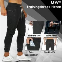 Gloednieuw ???? MW® - Trainingsbroek Heren - Joggingbroek Heren - Lange Sportbroek - Broek Met Zakken - Maat XL ???? -XXL Nutrition-winkel 550x550 172