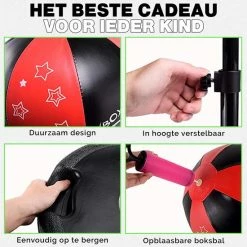 Goedkoopste ???? Zoluko Boksbal Op Voet Voor Kinderen - Inclusief Bokshandschoenen En Opblaaspompje - Bokstrainer - Verstelbaar In Hoogte - Voor Binnen En Buiten - Boksbal Op Standaard - Reflexbal - Boksbal Staand - Boksen - Zwart/Rood ✨ -XXL Nutrition-winkel 550x550 222