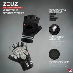 Beste Verkoop ???? ZEUZ® Sport & Fitness Handschoenen Heren & Dames – Krachttraining – Crossfit – Grijs & Zwart – Maat L ???? -XXL Nutrition-winkel 550x550 238