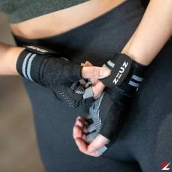 Beste Verkoop ???? ZEUZ® Sport & Fitness Handschoenen Heren & Dames – Krachttraining – Crossfit – Grijs & Zwart – Maat L ???? -XXL Nutrition-winkel 550x550 240