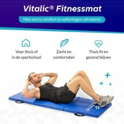 Beste Verkoop ???? Extra Dikke Yoga Mat (5cm Dik En 180cm Lang) - XXL Anti Slip En Opvouwbare Yogamatten | Vitalic ???? -XXL Nutrition-winkel 550x550 276