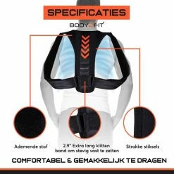 Beste Pirce ???? Body2fit MEDISCHE VERSTELBARE RUG HOUDING CORRECTOR | Correctie Voor Rug, Schouders & Nek | Postuur Corrector | Rug Corrector | Verstelbaar | Unisex ⭐ -XXL Nutrition-winkel 550x550 317
