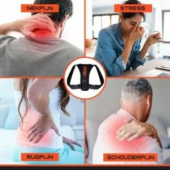 Beste Pirce ???? Body2fit MEDISCHE VERSTELBARE RUG HOUDING CORRECTOR | Correctie Voor Rug, Schouders & Nek | Postuur Corrector | Rug Corrector | Verstelbaar | Unisex ⭐ -XXL Nutrition-winkel 550x550 318
