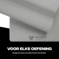 Aanbiedingen ???? Yoga Mat - Fitness Mat Grijs - Sport Mat - Yogamat Anti Slip & Eco - Extra Dik - Duurzaam TPE Materiaal - Incl Draagtas Van Rockerz Fitness® ⭐ -XXL Nutrition-winkel 550x550 332