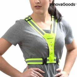 Top 10 ???? Merkloos Sports LED Reflecterend Hardloopvest - Hardlopen - Geel Reflectief - One Size - Lampjes ❤️ -XXL Nutrition-winkel 550x550 337