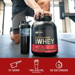 Uitgang ???? Optimum Nutrition Gold Standard 100% Whey Protein Bundel - Double Rich Chocolate Proteine Poeder + ON Shakebeker - 900 Gram (28 Servings) ⭐ -XXL Nutrition-winkel 550x550 347