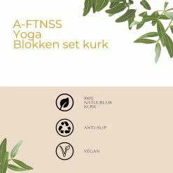 Beste deal ???? 100% Portugees Kurk | Yoga Blokken Set Kurk | A-FTNSS | 2 Kurk Yoga Blokken (22.7x12x7.5 Cm) + Gratis Yoga Riem | Yoga Blocks ???? -XXL Nutrition-winkel 550x550 358