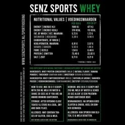 Beste Verkoop ❤️ Senz Sports Whey Natural - Whey Protein Bananen Shake - Eiwitshake - 750 Gram ✨ -XXL Nutrition-winkel 550x550 369