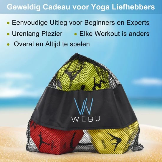 Beste Verkoop ???? WEBU Yoga Dobbelstenen - Meditatie - Workout - Yoga Bal - Yoga Pilates - Thuis Sporten - Fitness - Crossfit - Yoga Mat - Incl. GRATIS Professionele Video’s ⌛ 4 Beste Verkoop ???? WEBU Yoga Dobbelstenen - Meditatie - Workout - Yoga Bal - Yoga Pilates - Thuis Sporten - Fitness - Crossfit - Yoga Mat - Incl. GRATIS Professionele Video’s ⌛ - Afbeelding 2