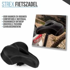 Gloednieuw ✔️ Strex Fietszadel - Unisex - Extra Comfortabel - Ventilerend - Incl. Zadelhoes ❤️ -XXL Nutrition-winkel 550x550 416