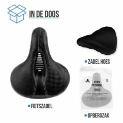 Gloednieuw ✔️ Strex Fietszadel - Unisex - Extra Comfortabel - Ventilerend - Incl. Zadelhoes ❤️ -XXL Nutrition-winkel 550x550 418