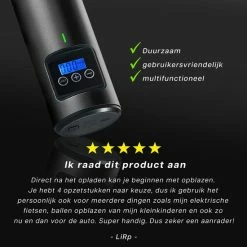 Beste recensies van ✨ Lopup® Fietspomp - Luchtcompressor - Bandenpomp - Nieuwste Model - Zwart ✔️ -XXL Nutrition-winkel 550x550 432