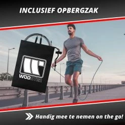 Beste Pirce ???? WODster Professioneel Crossfit & Fitness Springtouw – Jump Rope – Speedrope – Verstelbaar – Zwart ???? -XXL Nutrition-winkel 550x550 481
