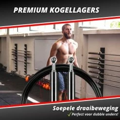 Beste Pirce ???? WODster Professioneel Crossfit & Fitness Springtouw – Jump Rope – Speedrope – Verstelbaar – Zwart ???? -XXL Nutrition-winkel 550x550 482