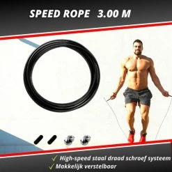 Beste Pirce ???? WODster Professioneel Crossfit & Fitness Springtouw – Jump Rope – Speedrope – Verstelbaar – Zwart ???? -XXL Nutrition-winkel 550x550 483