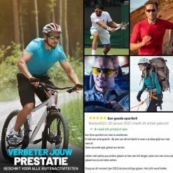 Goedkoopste ???? Rocky - Fietsbrillen Heren - Sportbrillen - Professionele Fietsbril + Inclusief 5 Verwisselbare Lenzen + 2 Jaar Garantie ???? -XXL Nutrition-winkel 550x550 498