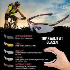 Goedkoopste ???? Rocky - Fietsbrillen Heren - Sportbrillen - Professionele Fietsbril + Inclusief 5 Verwisselbare Lenzen + 2 Jaar Garantie ???? -XXL Nutrition-winkel 550x550 499