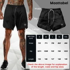 Begroting ✨ MW® Sportbroek Voor Heren - Gym Broek Met Mobiel Zak - 2 In 1 Shorts - Hardloopbroek - (Zwart - XL) ???? -XXL Nutrition-winkel 550x550 52