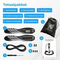 Gloednieuw ✨ Nuvance - Professioneel Sport Springtouw Met Teller Inclusief Opbergtasje - Verstelbaar - Jump Rope - Speedrope ???? -XXL Nutrition-winkel 550x550 524