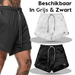 Begroting ✨ MW® Sportbroek Voor Heren - Gym Broek Met Mobiel Zak - 2 In 1 Shorts - Hardloopbroek - (Zwart - XL) ???? -XXL Nutrition-winkel 550x550 54