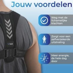 Promo ???? Vibeat Postuur Corrector - Houding Rug Corrector Tegen Rugklachten – Verstelbare Rugband - Houding Correctie - Rugbrace Voor Bovenlichaam - Incl. Okselpads - Unisex - Model Slim ???? -XXL Nutrition-winkel 550x550 543
