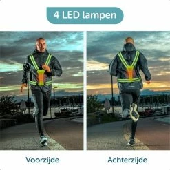 Beste deal ???? ForDig Veiligheidsvest USB Oplaadbaar Met Verlichting (Neon Groen) - Reflecterend Hardloopvest Met LED Lampjes - Verstelbaar Hardloophesje Geschikt Voor Wandelen / Joggen / Hardlopen / Fietsen / Schaatsen - One Size Fits All ???? -XXL Nutrition-winkel 550x550 561