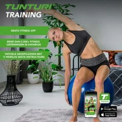 Beste deal ???? Tunturi Fitnessbal - Gymball - Swiss Ball - 65 Cm - Incl. Pomp - Zwart - Incl. Gratis Fitness App ???? -XXL Nutrition-winkel 550x550 569