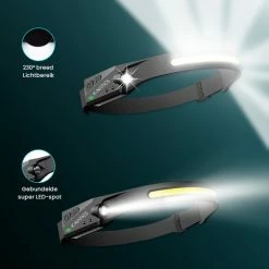 Beste deal ???? K-NATICS LED Hoofdlamp - USB-C Oplaadbaar - Bewegingssensor - 230 Graden En 5 Lichtstanden - Extra Licht (80 Gram) - Waterdicht - 2 Jaar Garantie! ⌛ -XXL Nutrition-winkel 550x550 600