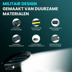 Beste deal ???? K-NATICS LED Hoofdlamp - USB-C Oplaadbaar - Bewegingssensor - 230 Graden En 5 Lichtstanden - Extra Licht (80 Gram) - Waterdicht - 2 Jaar Garantie! ⌛ -XXL Nutrition-winkel 550x550 603