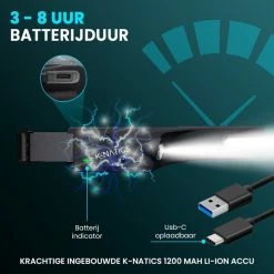 Beste deal ???? K-NATICS LED Hoofdlamp - USB-C Oplaadbaar - Bewegingssensor - 230 Graden En 5 Lichtstanden - Extra Licht (80 Gram) - Waterdicht - 2 Jaar Garantie! ⌛ -XXL Nutrition-winkel 550x550 604