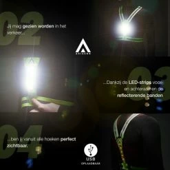 Groothandel ✔️ ARISENN® Hardloop Verlichting OPLAADBAAR - Led Harnas - - INCL. Hersluitbare Zipper Bag - Led Vest - Wit Licht Voor & Rood Licht Achter - Hardloop Led Verlichting - Reflecterend Hardloop Vest - Hardlopen - Sport Verlichting - Oplaadbaar ???? -XXL Nutrition-winkel 550x550 620
