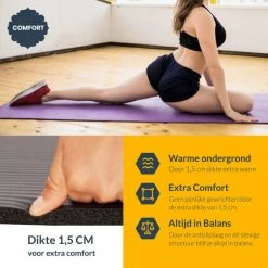 Nieuw ???? Rising-Phoenix RP® Fitness Mat Yoga Mat 1,5 Cm Sport Fitnessmat Anti Slip - Draagtas & Draagriem - Gym Workout Ebook & Poster - Zwart ???? -XXL Nutrition-winkel 550x550 643