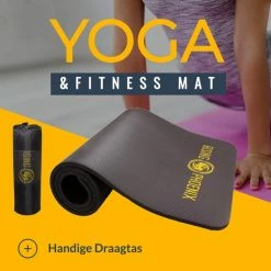 Nieuw ???? Rising-Phoenix RP® Fitness Mat Yoga Mat 1,5 Cm Sport Fitnessmat Anti Slip - Draagtas & Draagriem - Gym Workout Ebook & Poster - Zwart ???? -XXL Nutrition-winkel 550x550 644